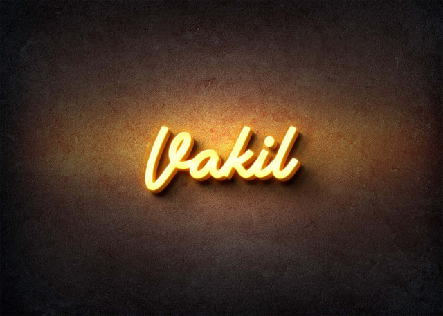 Free photo of Glow Name Profile Picture for Vakil
