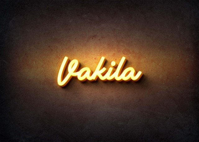 Free photo of Glow Name Profile Picture for Vakila