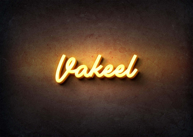 Free photo of Glow Name Profile Picture for Vakeel