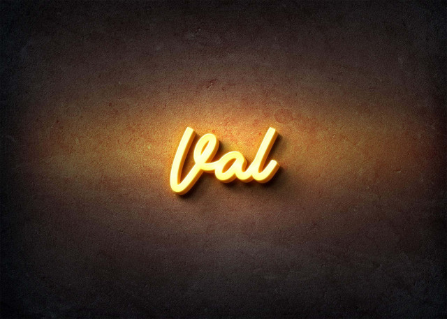 Free photo of Glow Name Profile Picture for Val