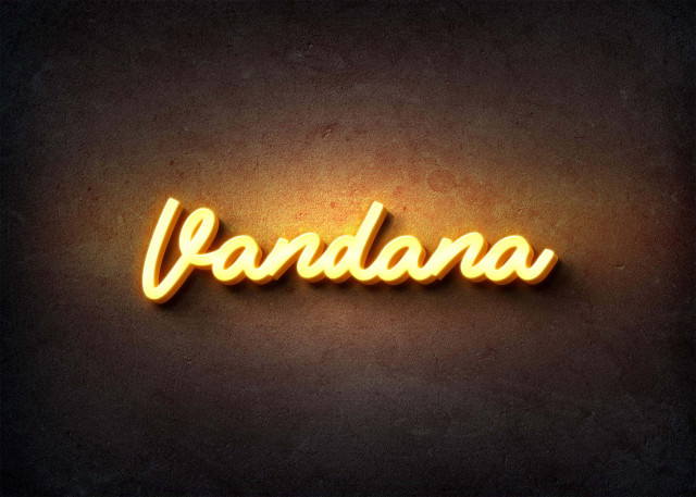 Free photo of Glow Name Profile Picture for Vandana