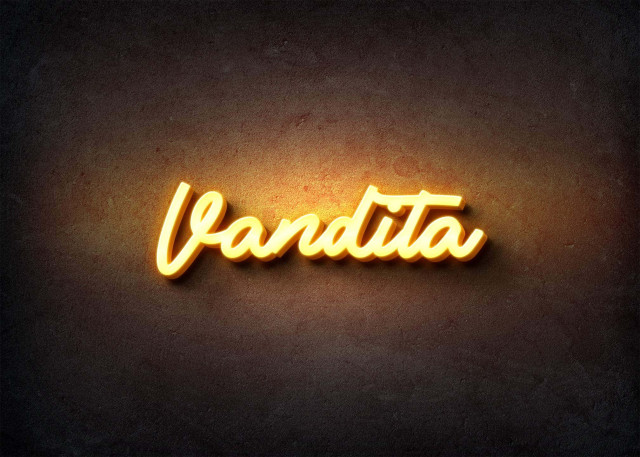 Free photo of Glow Name Profile Picture for Vandita