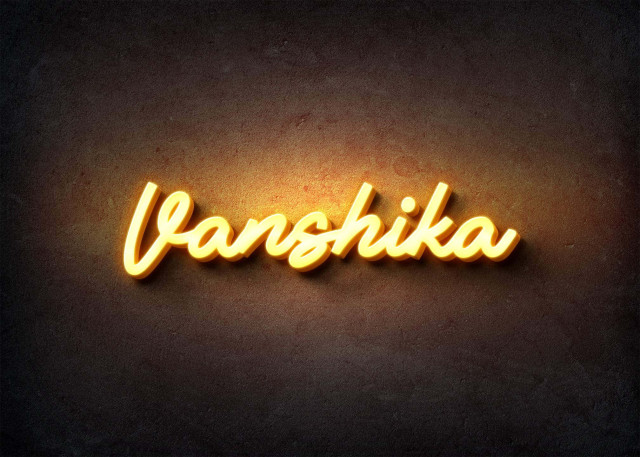 Free photo of Glow Name Profile Picture for Vanshika