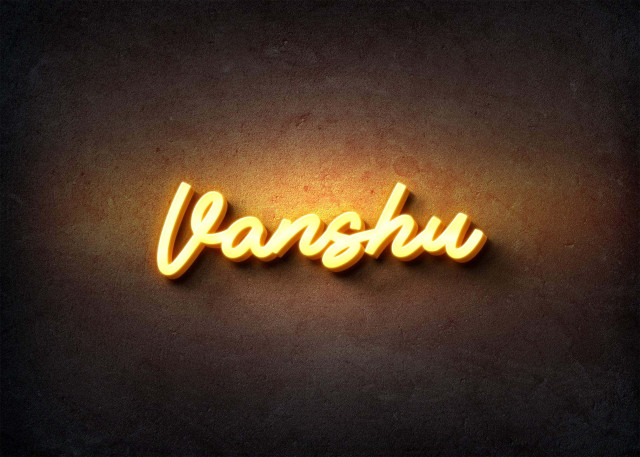 Free photo of Glow Name Profile Picture for Vanshu