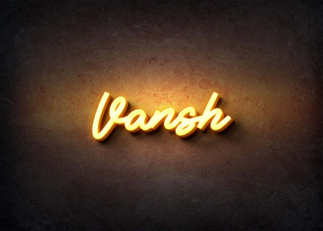 Free photo of Glow Name Profile Picture for Vansh
