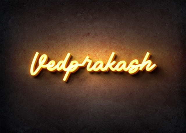 Free photo of Glow Name Profile Picture for Vedprakash