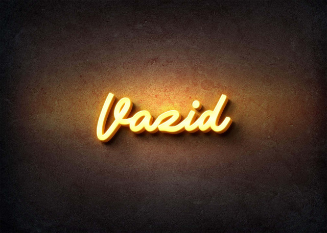 Free photo of Glow Name Profile Picture for Vazid