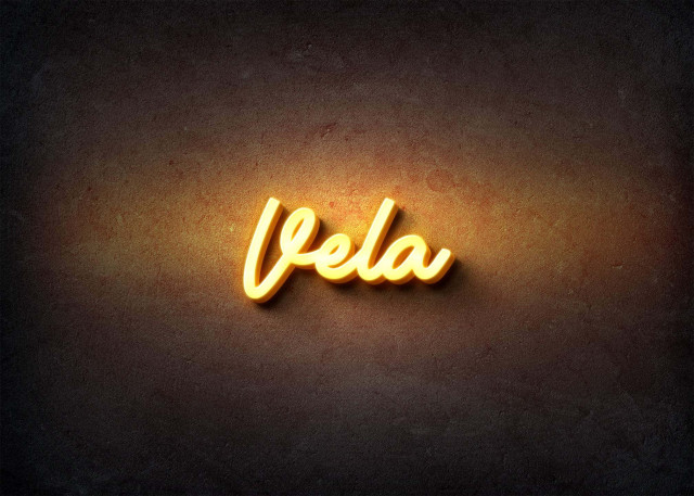 Free photo of Glow Name Profile Picture for Vela