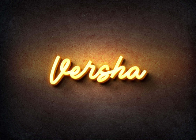 Free photo of Glow Name Profile Picture for Versha