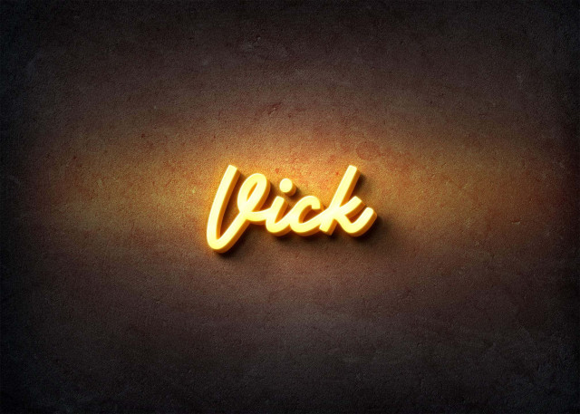Free photo of Glow Name Profile Picture for Vick