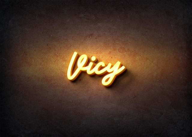 Free photo of Glow Name Profile Picture for Vicy