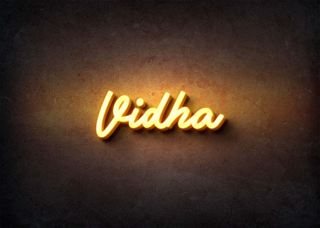 Free photo of Glow Name Profile Picture for Vidha
