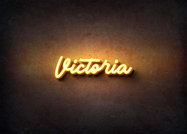 Free photo of Glow Name Profile Picture for Victoria