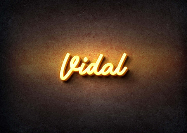 Free photo of Glow Name Profile Picture for Vidal