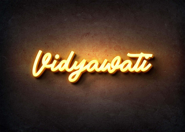 Free photo of Glow Name Profile Picture for Vidyawati