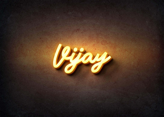 Free photo of Glow Name Profile Picture for Vijay