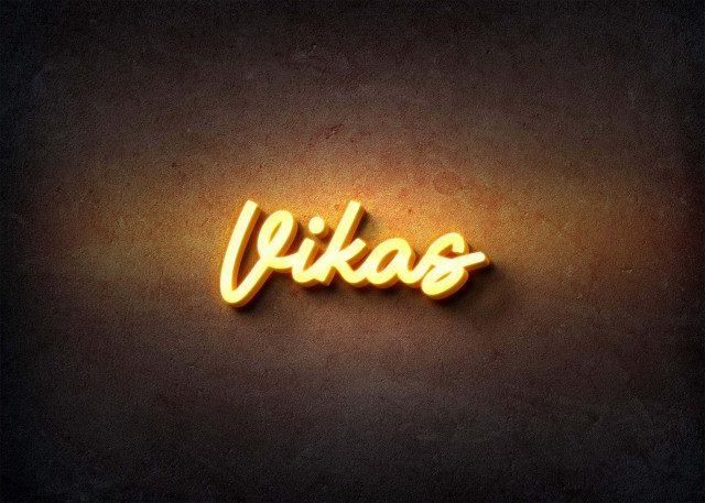 Free photo of Glow Name Profile Picture for Vikas