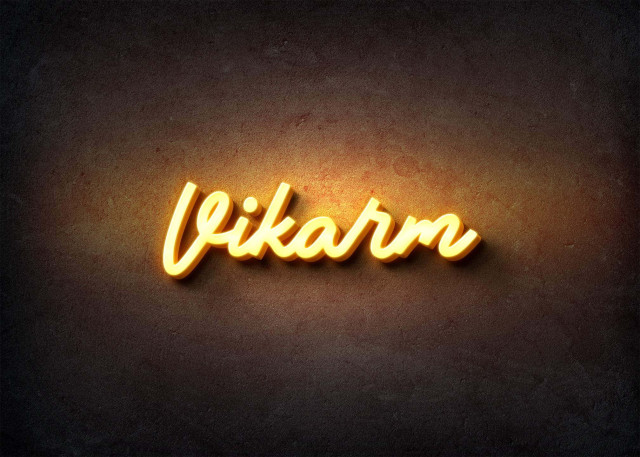 Free photo of Glow Name Profile Picture for Vikarm