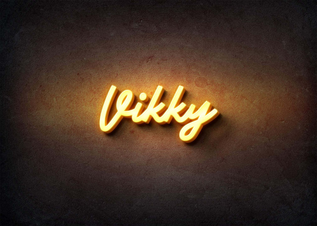 Free photo of Glow Name Profile Picture for Vikky