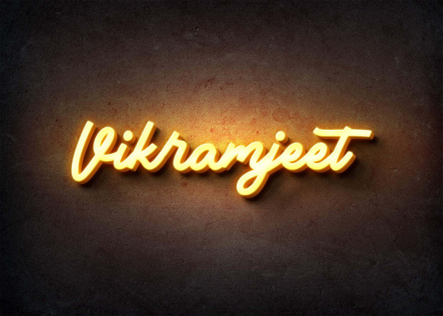 Free photo of Glow Name Profile Picture for Vikramjeet