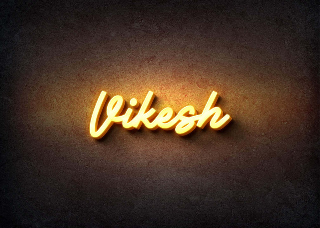 Free photo of Glow Name Profile Picture for Vikesh