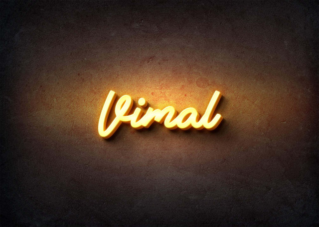 Free photo of Glow Name Profile Picture for Vimal