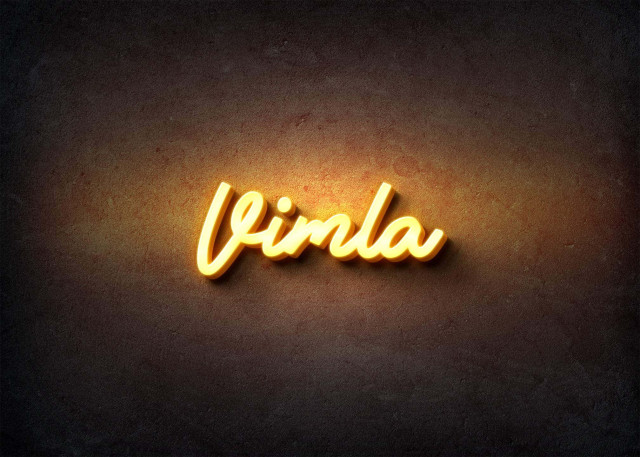 Free photo of Glow Name Profile Picture for Vimla