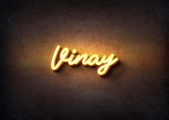 Free photo of Glow Name Profile Picture for Vinay