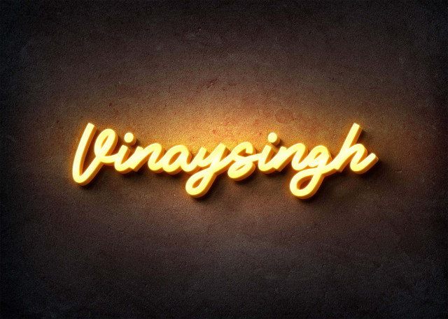Free photo of Glow Name Profile Picture for Vinaysingh