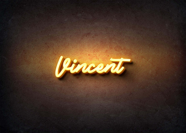 Free photo of Glow Name Profile Picture for Vincent