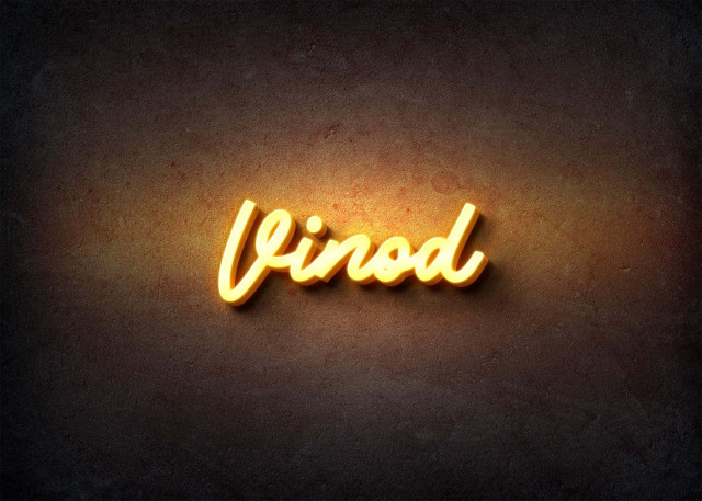 Free photo of Glow Name Profile Picture for Vinod