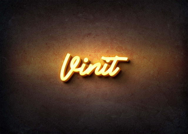 Free photo of Glow Name Profile Picture for Vinit