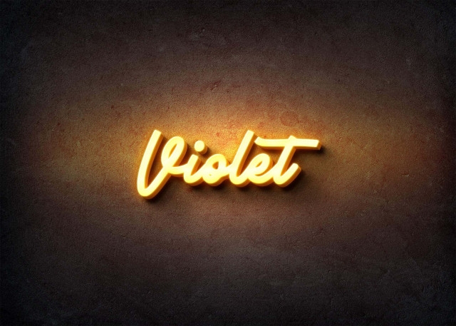 Free photo of Glow Name Profile Picture for Violet