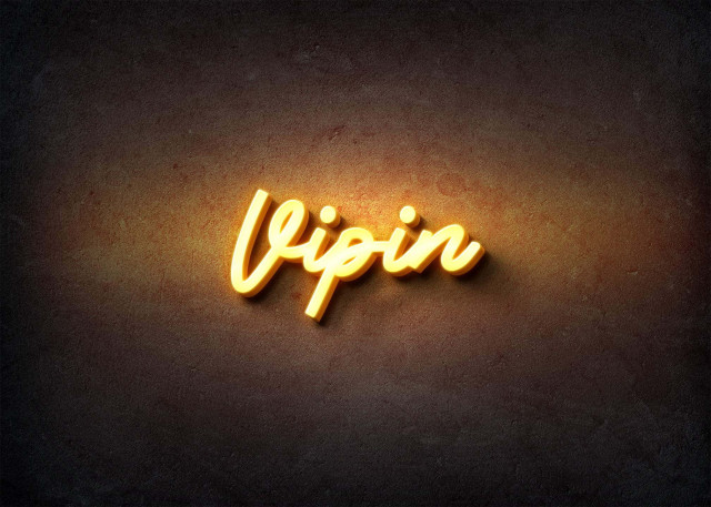 Free photo of Glow Name Profile Picture for Vipin