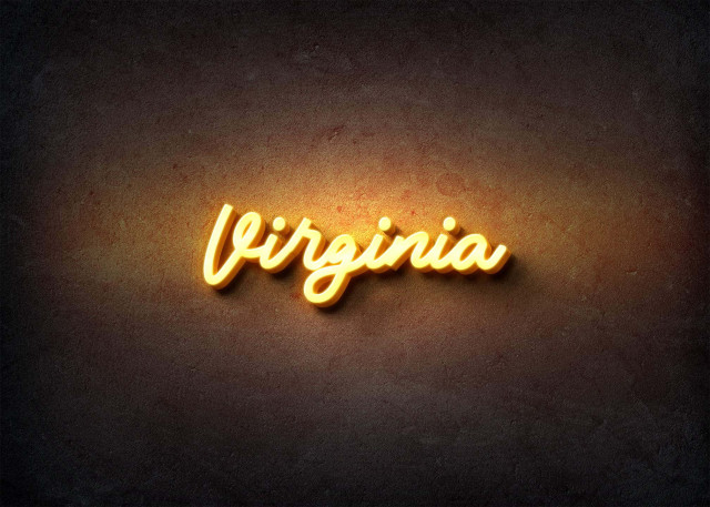Free photo of Glow Name Profile Picture for Virginia