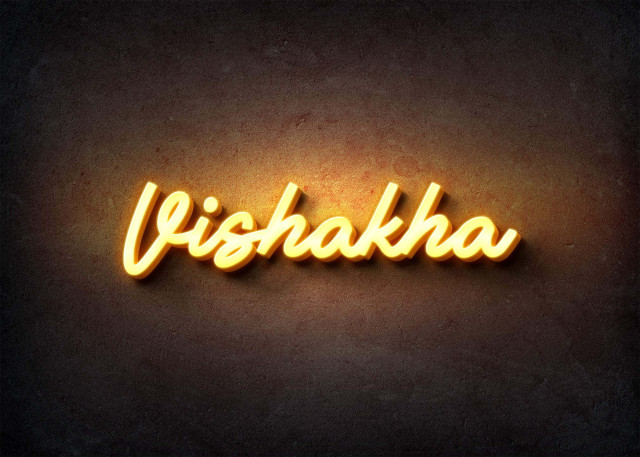 Free photo of Glow Name Profile Picture for Vishakha