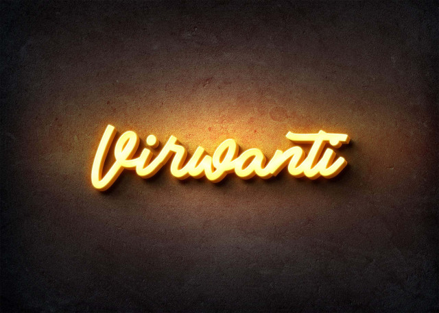 Free photo of Glow Name Profile Picture for Virwanti