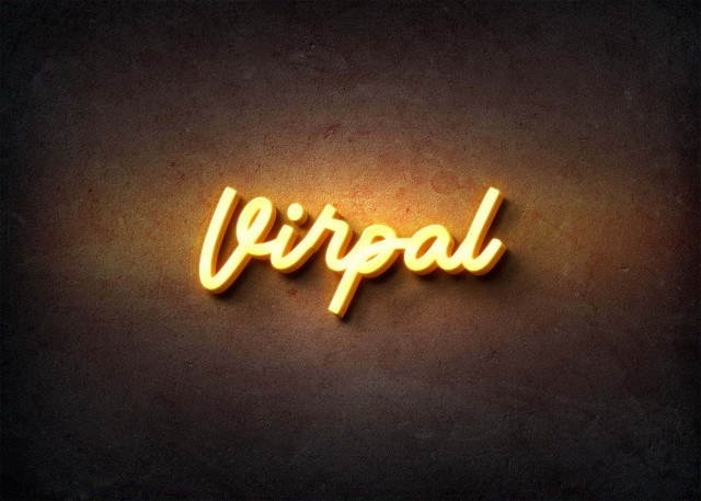 Free photo of Glow Name Profile Picture for Virpal