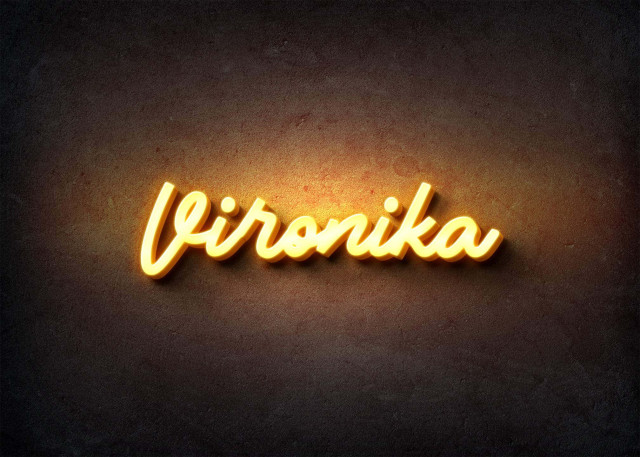 Free photo of Glow Name Profile Picture for Vironika