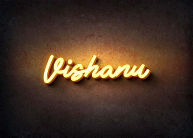 Free photo of Glow Name Profile Picture for Vishanu
