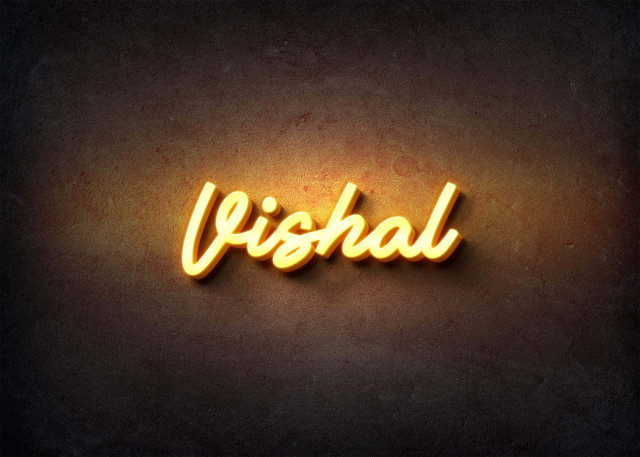 Free photo of Glow Name Profile Picture for Vishal