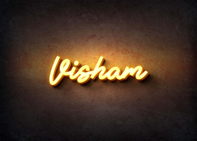 Free photo of Glow Name Profile Picture for Visham