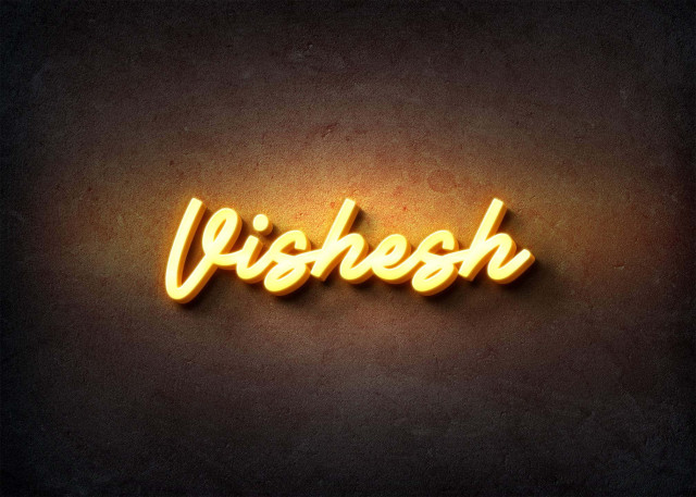 Free photo of Glow Name Profile Picture for Vishesh