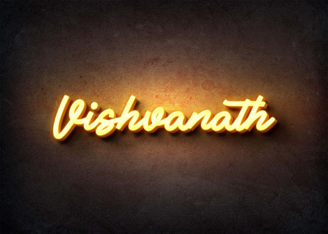 Free photo of Glow Name Profile Picture for Vishvanath