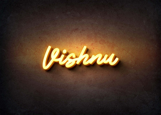 Free photo of Glow Name Profile Picture for Vishnu