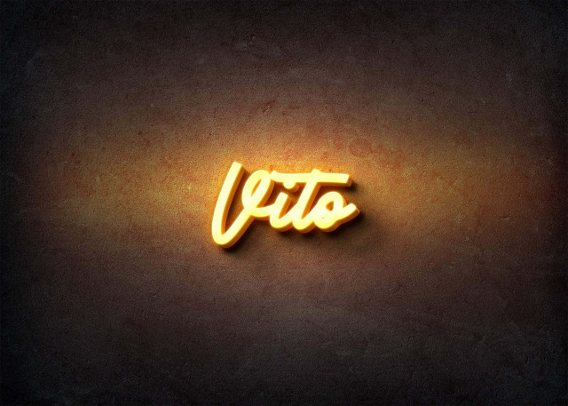 Free photo of Glow Name Profile Picture for Vito