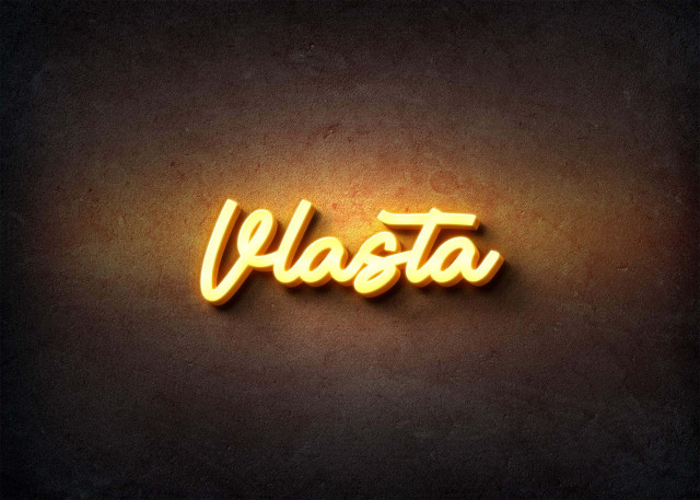 Free photo of Glow Name Profile Picture for Vlasta