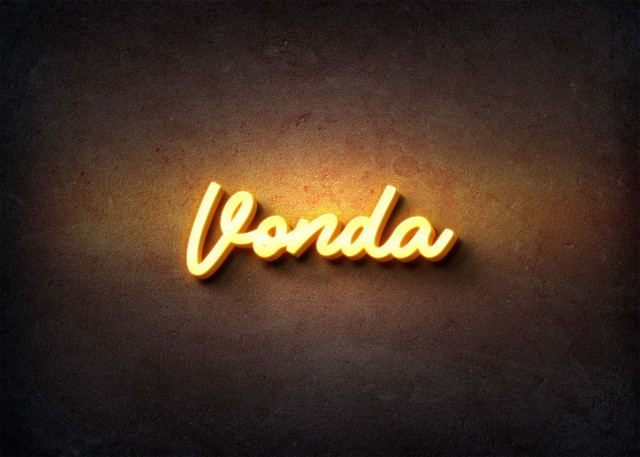 Free photo of Glow Name Profile Picture for Vonda