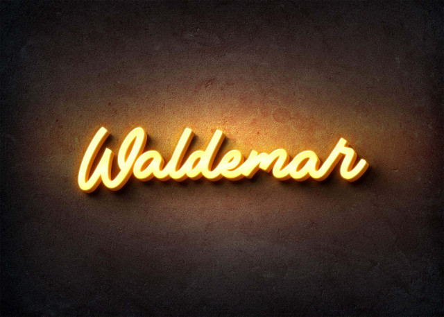 Free photo of Glow Name Profile Picture for Waldemar