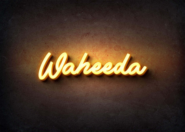 Free photo of Glow Name Profile Picture for Waheeda